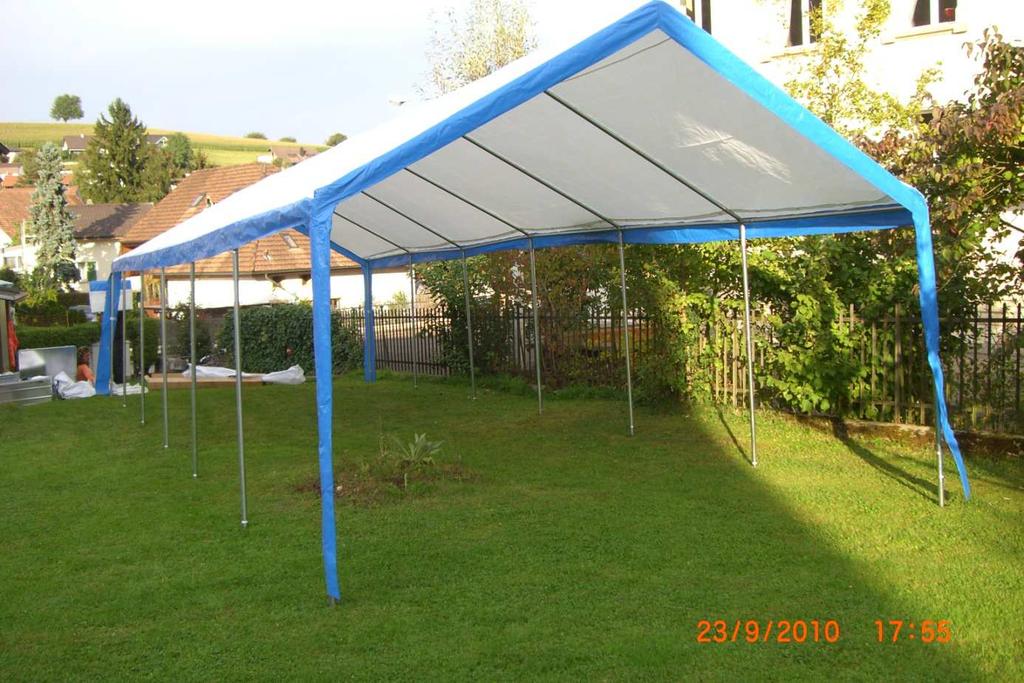 Bild 6: Das Zelt ist somit bereit um angehoben zu werden.