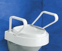 den meisten WC- Brillen einsetzbar Breite: Tiefe: Sitzerhöhung: 38 cm 43 cm 3,5 cm 1,1 kg 130 kg blau integrierte anatomische Sitzfläche mit