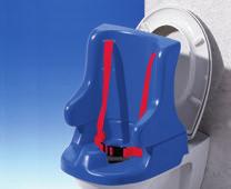 30 18 02 3 Toilettensitz für Kinder Toilettenaufsatz für Kinder, mit Rückenlehne ermöglicht größeren Kindern eine sichere WC-Benutzung Kind kann mit Gurt