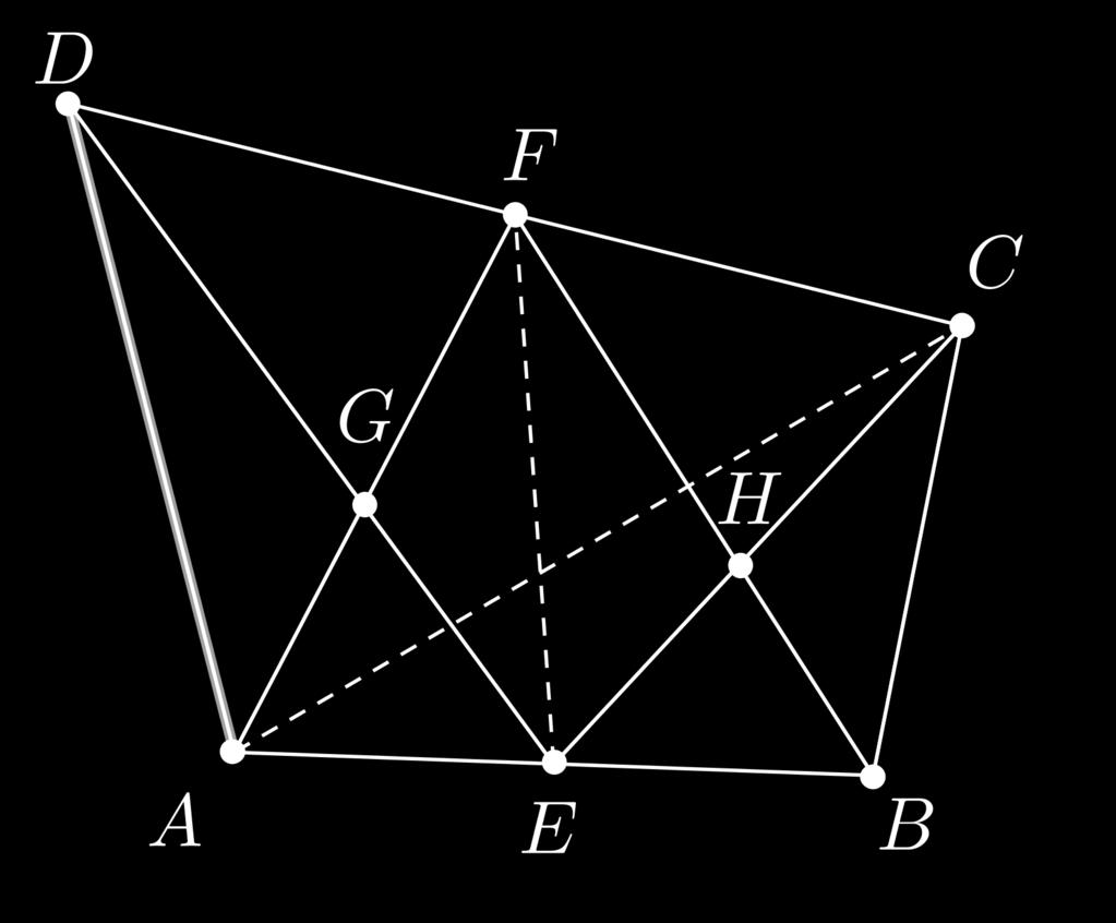 () Multipliziert man diese Gleichung auf beiden Seiten mit AB, so ergibt sich AB F M = AB DL + AB CK AB F M = AE DL + EB CK A(ABF ) = A(AED) + A(EBC) Subtrahiert man nun noch auf beiden Seiten der