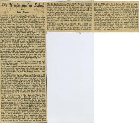 August 1927 erschien inder Voss sogar als Leitartikel. 80 Ignaz Wrobel: Deutsche Richter In: Die Weltbühne 23.Jg Nr.16 v. 19.4.1927 Vorletzter Beitrag Tucholskys für den UHU.