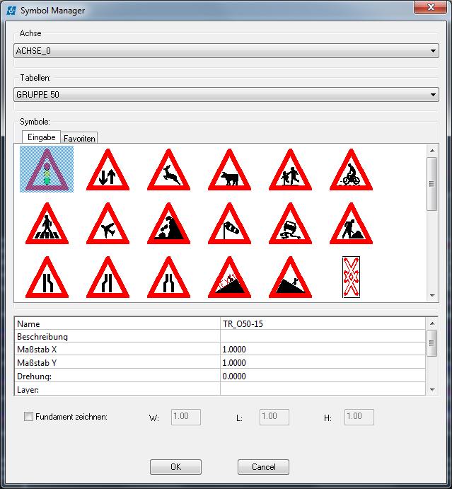 CGSplus 2015 Was ist neu 8 MODUL PLATEIA VERKEHRSAUSSTATTUNG 8.1 VERKEHRSZEICHEN Neue Option Fahrzeug-Außenkante Neue Verkehrszeichen Dialogbox.