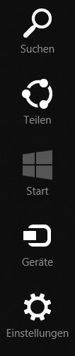 1 Der schnelle Einstieg in Windows 8.1 Befehle und Funktionen aufrufen A Windows 8.1 Bildschirmränder Unter Windows 8.1 haben die Bildschirmränder eine besondere Bedeutung.