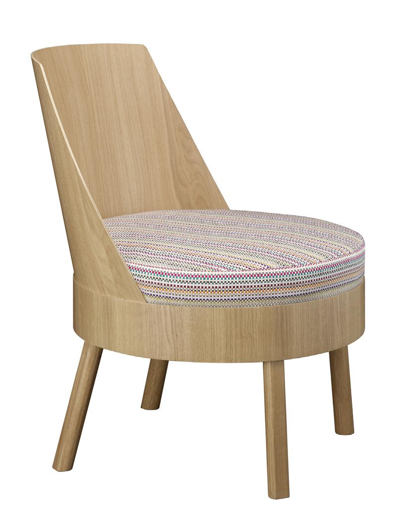 EC02 BESSY ist sehr platzsparend und erinnert mit seinem Erscheinungsbild an einen Cocktail- Sessel, der sich sowohl für den privaten Wohnbereich als auch für den Objektbereich besonders in
