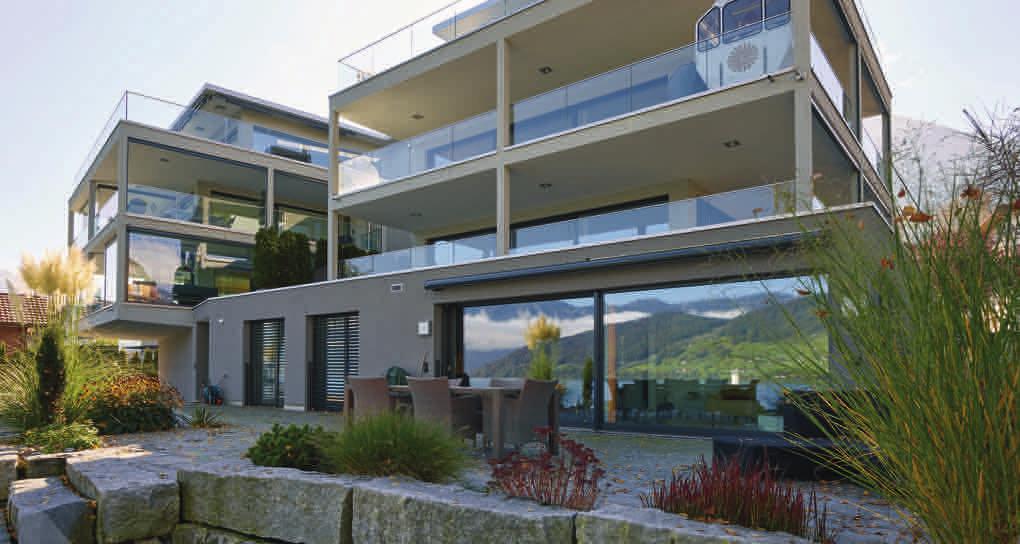 Euroglas Partner in Glas SILVERSTAR ENplus 3-fach-Isolierglas, Mehrfamilienhaus, Buochs. Glas verbindet und trennt zugleich. Es gewährt Einblick, ohne uns gleich einzulassen.