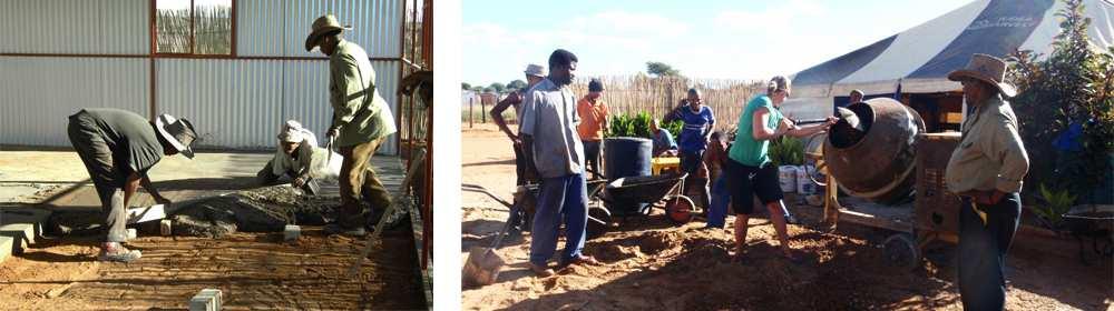 und Omaheke San Trust beteiligte sich Suni e.v. an einem Hausbauprojekt in Epako. Das sogenannte Homes of Hope Projekt der Organisation Go Ahead! fand bereits zum zweiten Mal in Namibia statt.