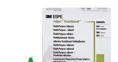 32 Adper Scotchond Multi-Purpose Adhäsiv Adper Scotchond Multi-Purpose Adhäsiv lickt auf eine lange klinische Erfahrung zurück. Es weist ewährte Stärke und Zuverlässigkeit auf.