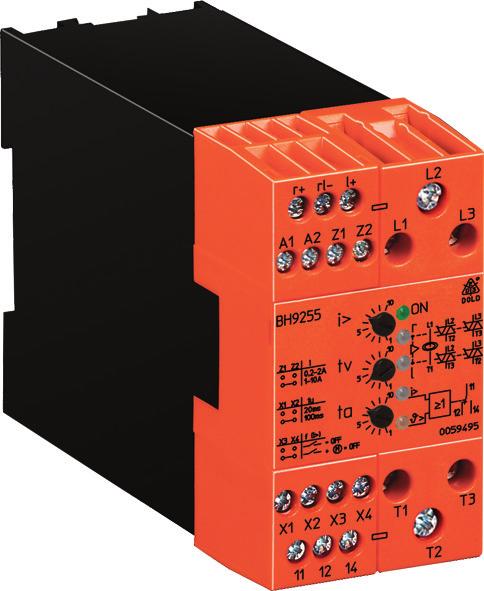 Leistungselektronik POWERSWITCH Wendeschütz Stromüberwachung BH 9255 02527 nach IEC/EN 60 947-1, IEC/EN 60 947-4-2 nullspannungsschaltend zum Wenden von 3-phasigen Asynchronmotoren bis 5,5 kw / 400 V