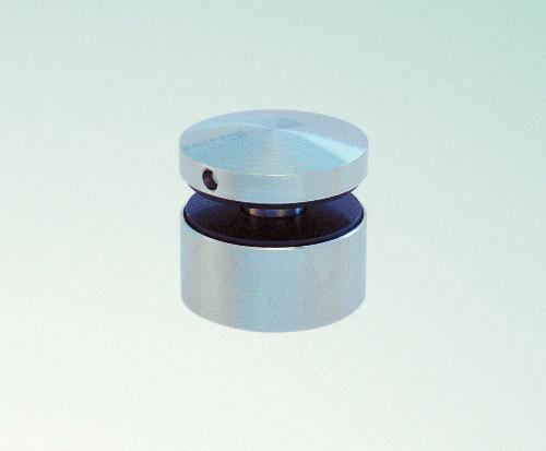 Typ: SWISSPOINT S2330-M8 Einfachglas-Punkthalter starr, mit Senkkopf ø 22 mm Glasstärken 4 bis 13 mm, Mindestlochbohrung ø 23/13 mm Materialien Kunststoff ABS und PA6, Chromstahl V2A