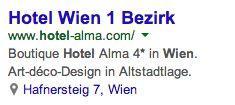 ANZEIGEN - TEXTE UND MY BUSINESS EINTRAG Design Hotel Alma in Aarau www.design-hotel-alma.ch/anfrage Das 4 Sterne Boutique Hotel in Aarau Iim Art-déco-Design, zentrale Altstadtlage.