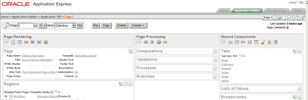 Apex browserbasiert und deklarativ Entwickleroberfläche Application Reports Find Run 0 3 aktiviert Seite