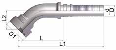 Interlock-Hydraulik-Höchstdruckschläuche und -Armaturen Flanschnippel 90, SFL6-90, Interlock SAE-Flanschanschluss 6000psi geeignet für 4SH- und R15-Spiralschläuche mit Interlock-Ausreißsicherung