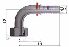 Hydraulik-Mittel- und Hochdruckschläuche und -Armaturen - Hochdruckarmaturen Stahl Bezeichnung DN Rohr-Ø D d d1 L L1 L2 S O-Ring Art.Nr.