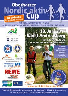 8 Oberharzer Veranstaltungstipps Juni Oberharzer Nordic aktiv Cup 2017 am 18. Juni in Sankt Andreasberg Nordic Walking ist nicht nur eine gesundheitsfördernde Bewegungsmöglichkeit für ältere Menschen.