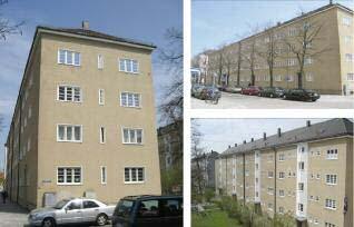 3. Bautyp 1930er Jahre (GEWOFAG) - Rotwandstraße 19-25 in München, - 4 Geschosse, Wohnfläche 1796 m 2, - keine Balkone, -