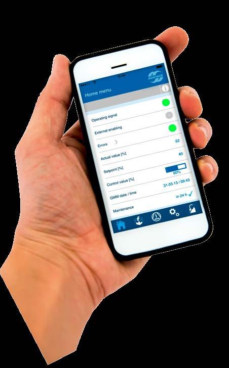 Next step communication Die Güntner Controls App bietet Ihnen die Möglichkeit, die Konfiguration Ihres GMM (Güntner Motor Management) bequem und einfach per Smartphone vorzunehmen.