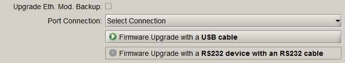 - Anschließend auf Firmware Upgrade with a USB cable klicken.