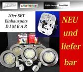 : 5495 LED Einbauspot 260 Lm Eisen dimmb. +Dimmer 8er SET 8er SET Einbaurahmen mit dimmbaren 260 Lumen LED und passendem Dimmer. Innenteil.