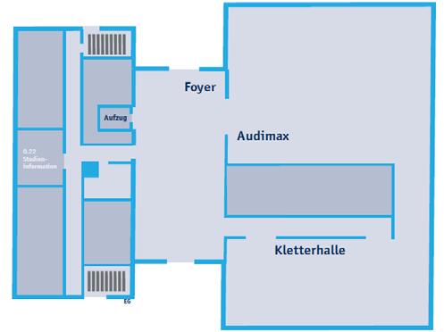 Gebäude C18 Mehrzweckgebäude Gebäude C18 Mehrzweckgebäude Foyer Audimax A01 comdirect bank AG A02 ARGO DEFENSE / PROFESSIONAL A03 IZET: M.O.E. GmbH / pro-hi e. K.