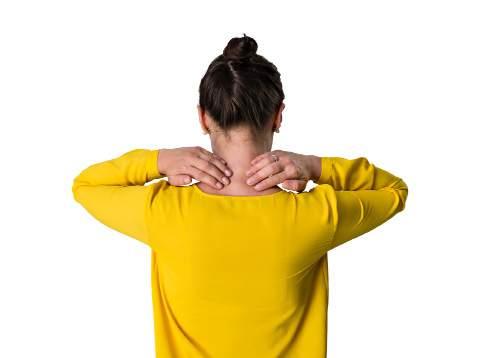 Bei Kopf-und Nackenschmerzen Eigenmassage/Entspannung Mit angenehmem Druck in den Nacken greifen und diesen locker massieren.