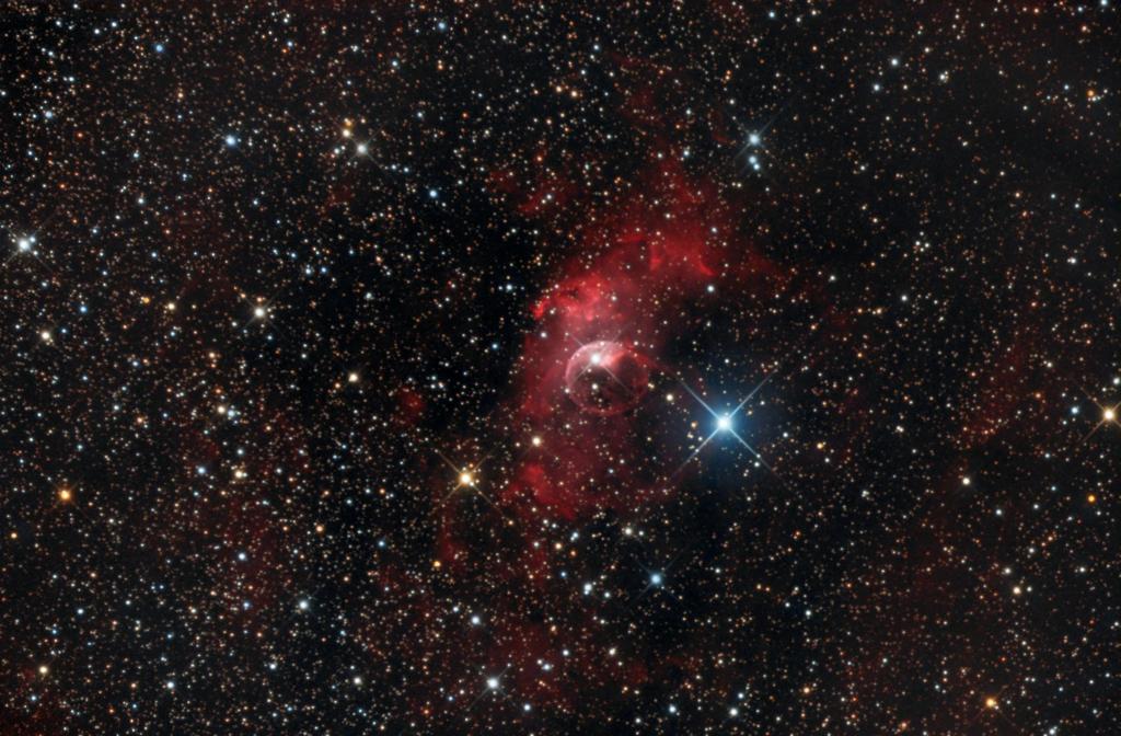 NGC 7635 der Bubblenebel Aufnahme vom 8. 17. 18. 19. und 20.