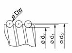 Standardprogramm Kugelgewindespindeln d Nenndurchmesser [mm] d 0 Mittekreisdurchmesser [mm] d 1 Spindelaußendurchmesser [mm] d 2 Spindelkerndurchmesser [mm] P Steigung [mm] L max.