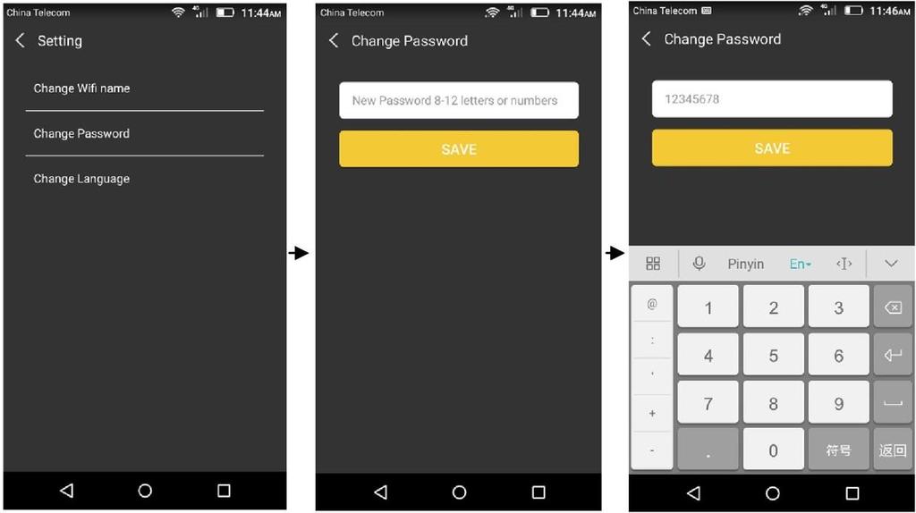 Konfigurieren der App Ändern des Passworts Nachdem Sie Ihr neues