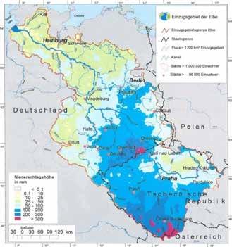 Anhang IV Die jüngsten Extremhochwasserereignisse der Elbe im Vergleich Das Hochwasser der Elbe im August 2002 [IKSE 2004] Hydrometeorologische Situation Im August 2002 kam es in weiten Gebieten der
