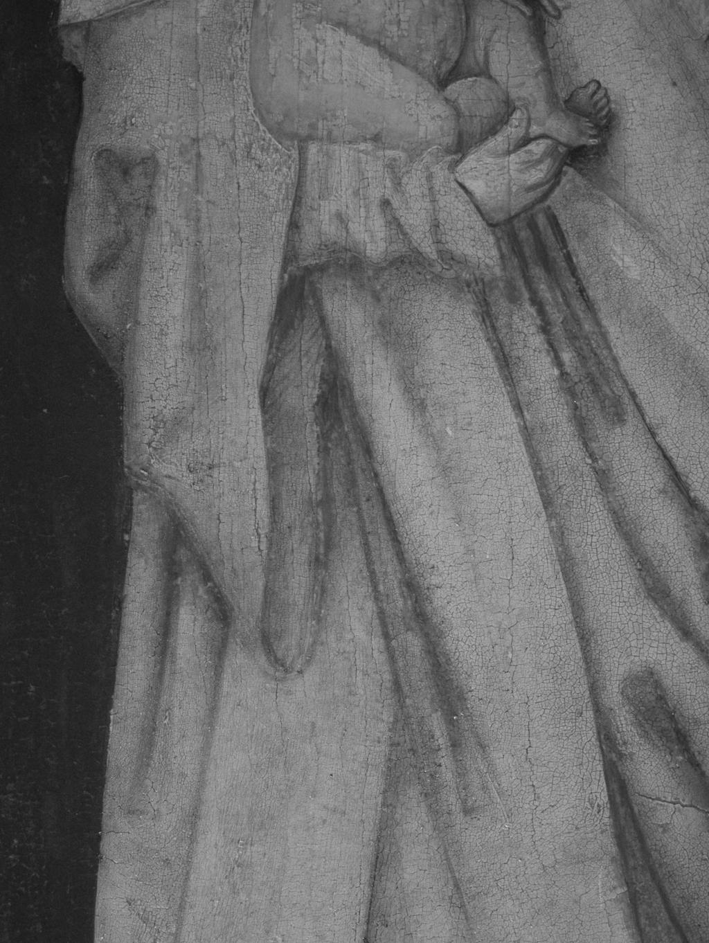 Abb.171f Infrarotreflektographie, die Heiligen Anna Selbdritt und Maria Magdalena, Detail,