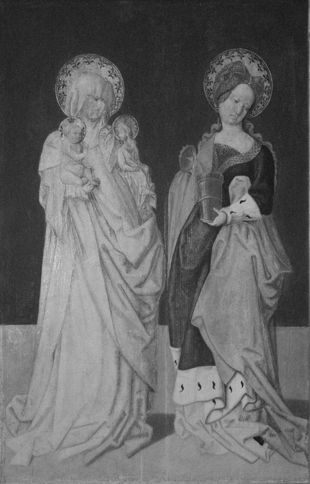 Abb.171a Infrarotreflektographie, die Heiligen Anna Selbdritt und Maria Magdalena, um