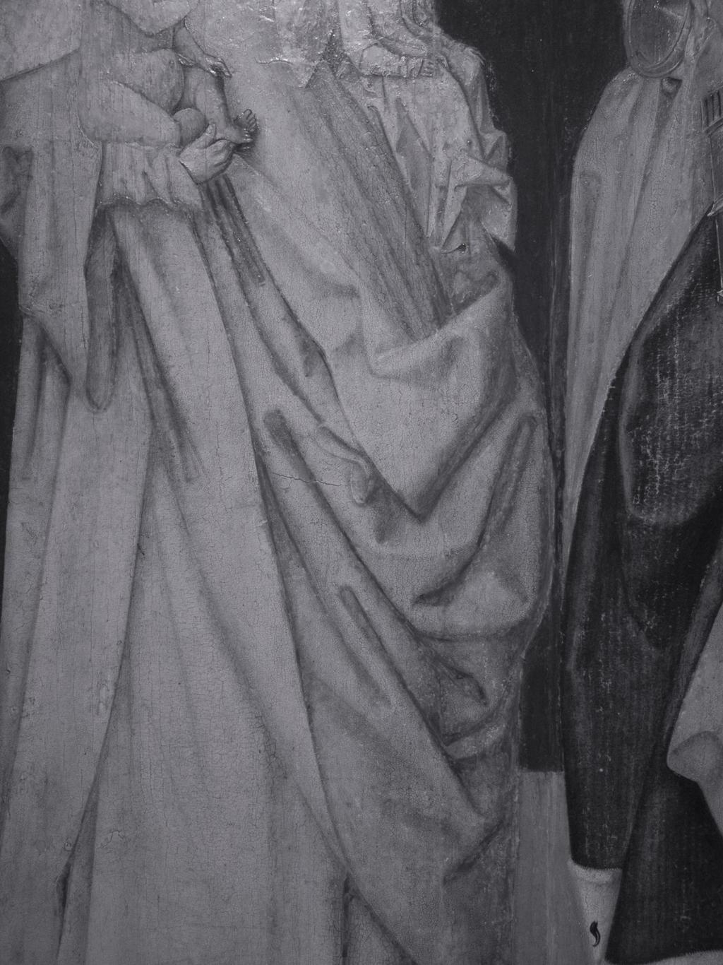 Abb.171c Infrarotreflektographie, die Heiligen Anna Selbdritt und Maria Magdalena, Detail,