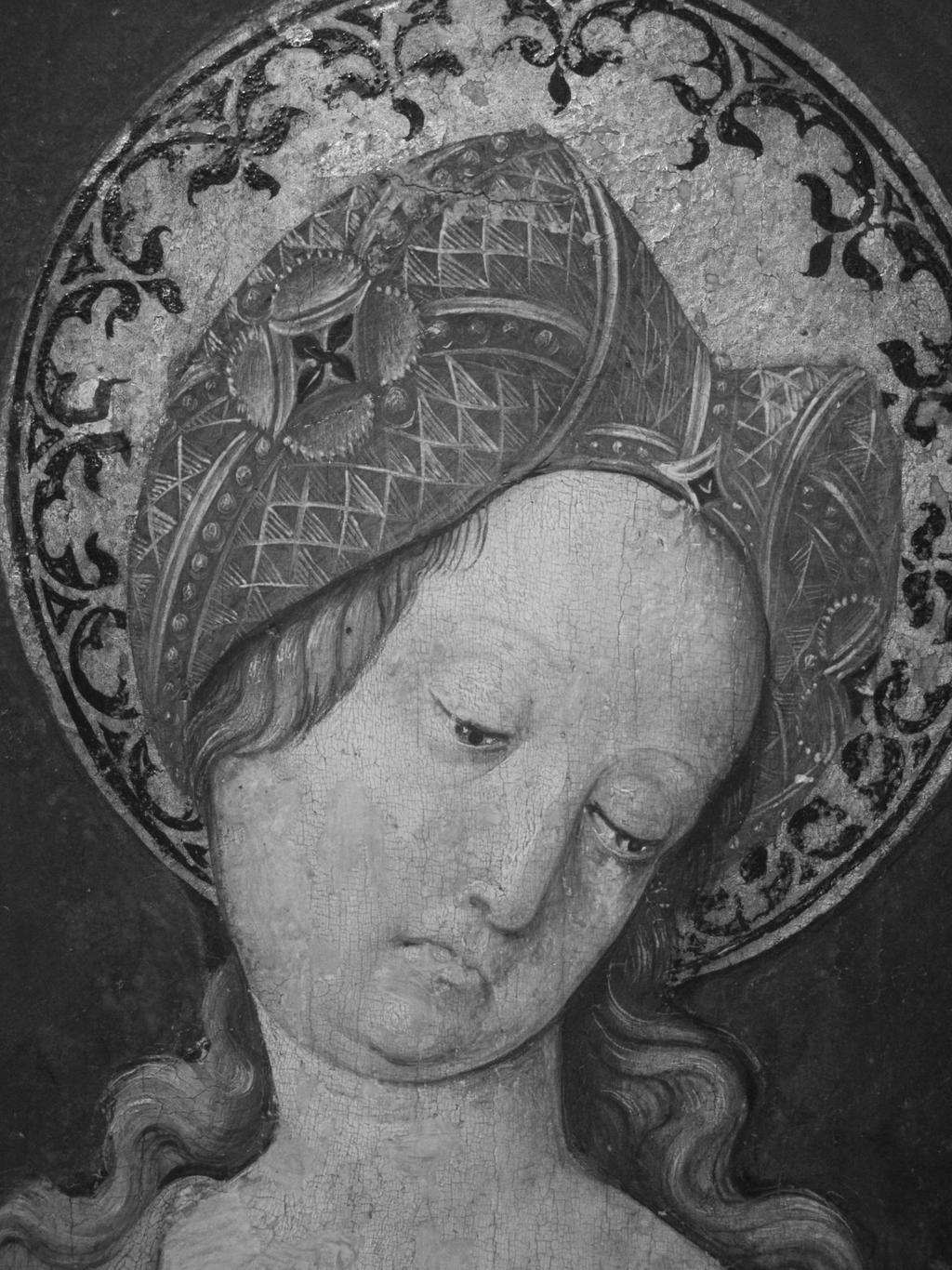 Abb.171d Infrarotreflektographie, die Heiligen Anna Selbdritt und Maria Magdalena, Detail,