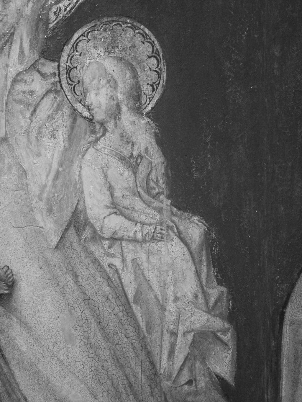 Abb.171e Infrarotreflektographie, die Heiligen Anna Selbdritt und Maria Magdalena, Detail,