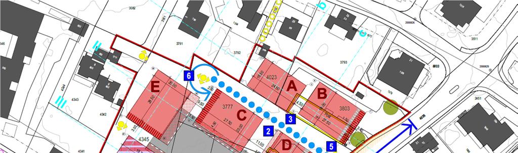 5422 Der Gestaltungsplan [3] sieht vor, dass für die Gebäude A, C und E die Planungswerte einzuhalten sind. Für die restlichen Gebäude (B, D, F und G) gelten die Immissionsgrenzwerte.