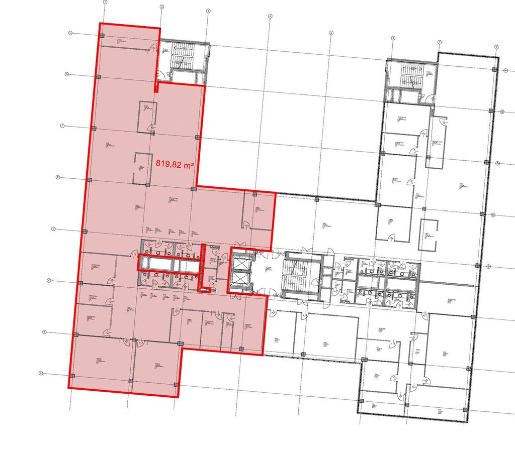 Freifläche Bauteil E: 820 m² - 2.