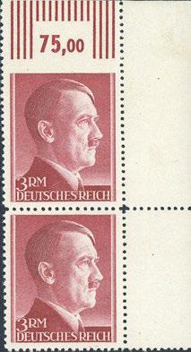 773/78 FDC 600,- 100,- 5805 Hitler, Serie (ohne die später verausgabte 42 Pfg.) auf dekorat. Faltblatt als FDC mit idealen Stempeln BERLIN 1/8 41. 781/98 FDC 400,- 80,- 5806 Hitler, alle am 1.8.1941 erschienenen Werte im Faltblatt mit Ersttagsstempel BERLIN SW 68.