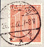 , Plattenfehler II, tadellos gestplt., sign. Infla. 62II 4 100,- 40,- 5864 10 Pfg.