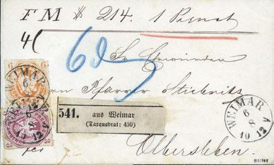 18a 6 250,- 3565 3 Sgr., waagr. Prachtpaar mit blauem Hannover-K2 BREMERHAFEN 18/5 (1867) auf sauberem Brief nach Bilbao/Spanien (Name des Adressaten gestrichen), Ovalstempel PRUSIA.