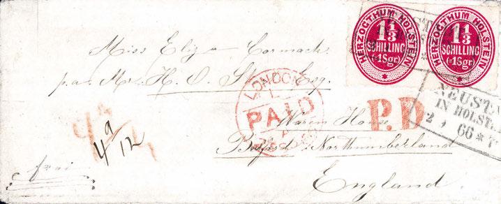 Ein seltener Brief, Fotoattest Möller BPP ("Paketbegleitbriefe ins Ausland sind sehr ungewöhnlich"). 17(2) 6 450,- 3891 ½ Sch., vorzüglich frischer, ungebr.