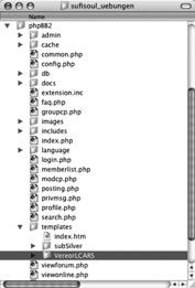 2. Style entpacken und bereitstellen Entpacken Sie die heruntergeladene Datei (z. B. VereorLCars.zip) und kopieren Sie den dabei entstandenen Ordner in phpbb2/templates.