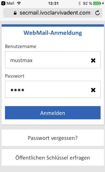 Melden Sie sich mit Ihrem Windows Benutzer Namen und Passwort an.
