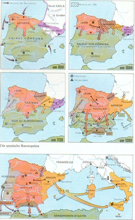 Spanien und der Islam 6 Zusammenfasssung Reconquista Reconquista (Zurückeroberung) ist die spanische und auch portugiesische Bezeichnung für die Erlangung der Vorherrschaft auf der iberischen