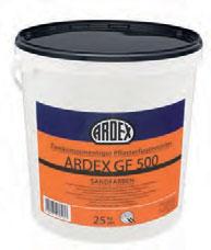 GALABAU UND NATURSTEINVERFUGUNG 55 ARDEX GF 500* Pflasterfugenmörtel 2-k, lösemittelfreier Pflasterfugenmörtel auf Epoxid-Basis Für Fugenbreiten ab 5 mm Fugentiefe mind.