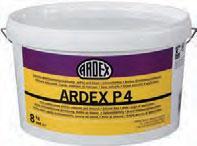 62 VORANSTRICHE ARDEX P 4* Schnelle Multifunktionsgrundierung, außen und innen Lösemittelfreie, weiße Kunstharzdispersion mit speziellen Additiven und Quarzsand.