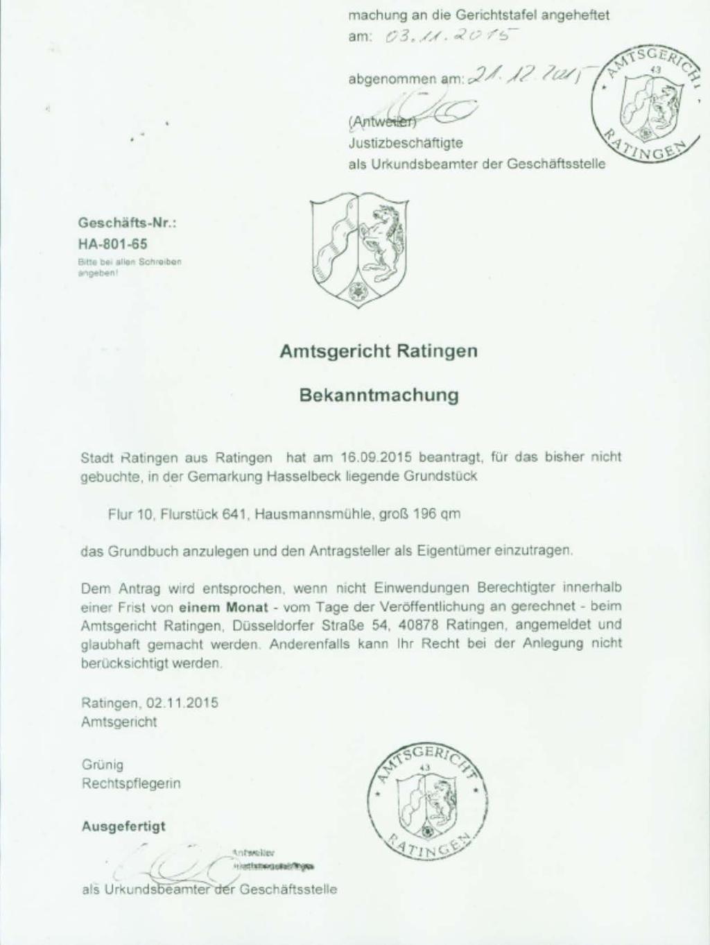 04.02.2016 Amtsblatt der Stadt Ratingen Nr.