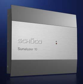 Wechselrichter und Installationskomponenten Schüco 21 Schüco Datenlogger Sunalyzer 10 Sichere Aufzeichnung der Anlagenparameter Der Schüco Sunalyzer 10 ist ein Datenlogger für die Auswertung der