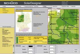 Die Software berücksichtigt in übersichtlichen Planungsschritten die Anzahl und Anordnung der Module, die Auslegung der Wechselrichter und die Wahl der Unterkonstruktion.