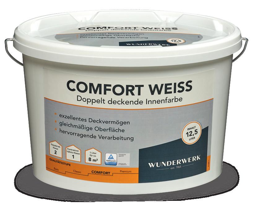 BASIC DIN WEISS Vielseitige Innenfarbe Dispersionsinnenfarbe für gut deckende, waschbeständige und diffusionsoffene Anstriche auf Wand- und Deckenflächen im gesamten Wohn- und Arbeitsbereich.