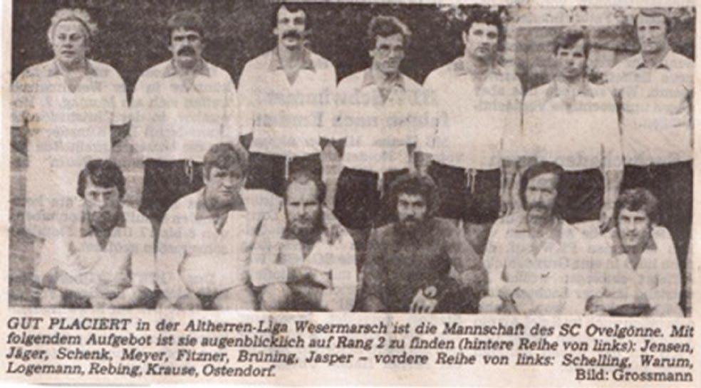 1981/82 Unsere Oldies spielen erfolgreich in der Altherrenliga mit: 1.