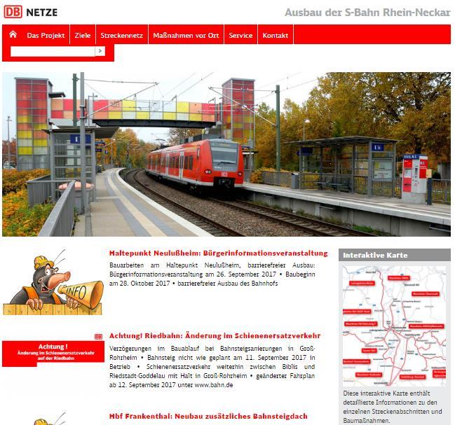Homepage Ausbau der S-Bahn
